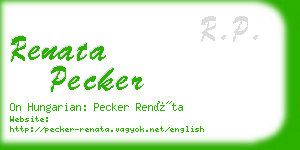 renata pecker business card